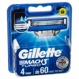 Gillette Mach3 Turbo 4pk Cart