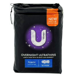 U By Kotex O/N U/Thin REG 10PK