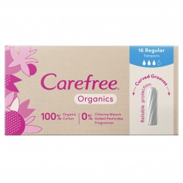 Carefree Tampons Organics REGULAR 16pk