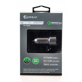 Dual USB Car Charger 5.4A QC3