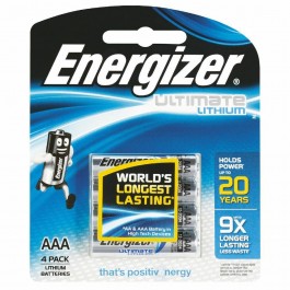 Energizer Ultim Lithium AAA 4pk