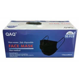 Face Mask Disposable BLK 50PCS