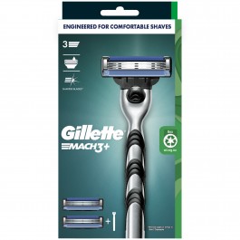 Gillette Mach3 PLUS Razor 2pk Cart +1 Handle