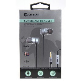 Earphones + Mic 211A