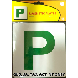 P Plate Magnetic Green/White