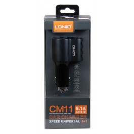 3 USB Car Charger 5.1A + Cig Lighter 