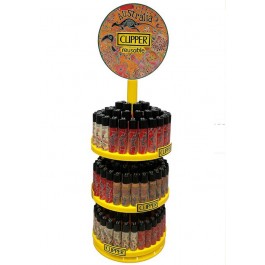 Clipper Lighter Full STAND YELLOW 144pcs