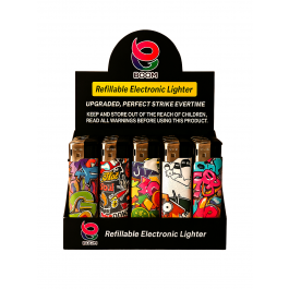 Boom Electric Lighter GRAFFITI 50PK