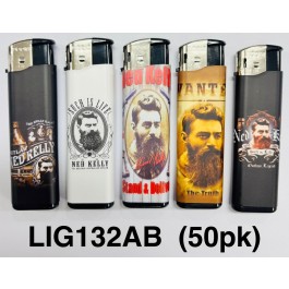 Boom Elec Lighter Ned Kelly3 50PK