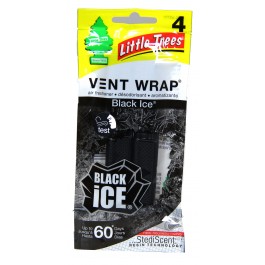 Little Trees Vent WRAP Black ICE 4pk