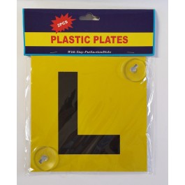 L Plate plastic yellow 