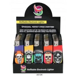 Boom Elec Lighter Skull 50PK