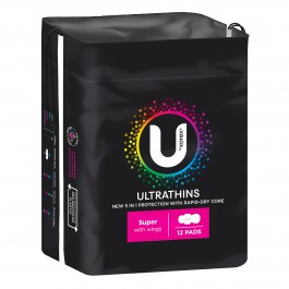 U By Kotex Pads U/T WING SUPER 12PK