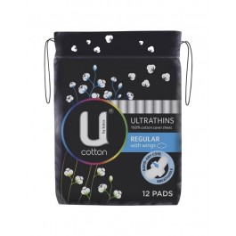 U By Kotex Pads U/Thin Reg12PK