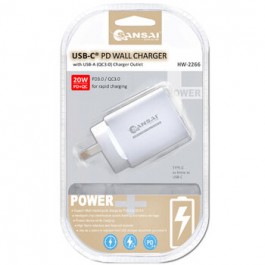 Wall Charger USBC(3A)+A(3A)20W