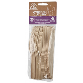 EcoSouLife Wooden Knifes 20PK