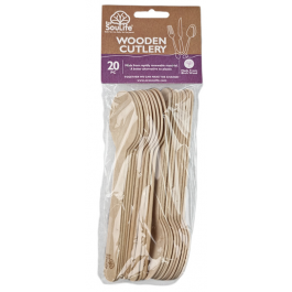 EcoSouLife Wooden Spoons 20PK