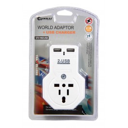World Adapter + 2USB 2.1A