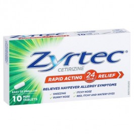 Zyrtec 10 Mini Tablets 