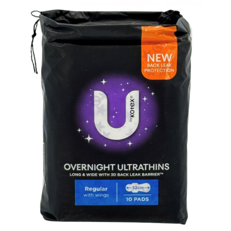 U By Kotex O/N U/Thin REG 10PK