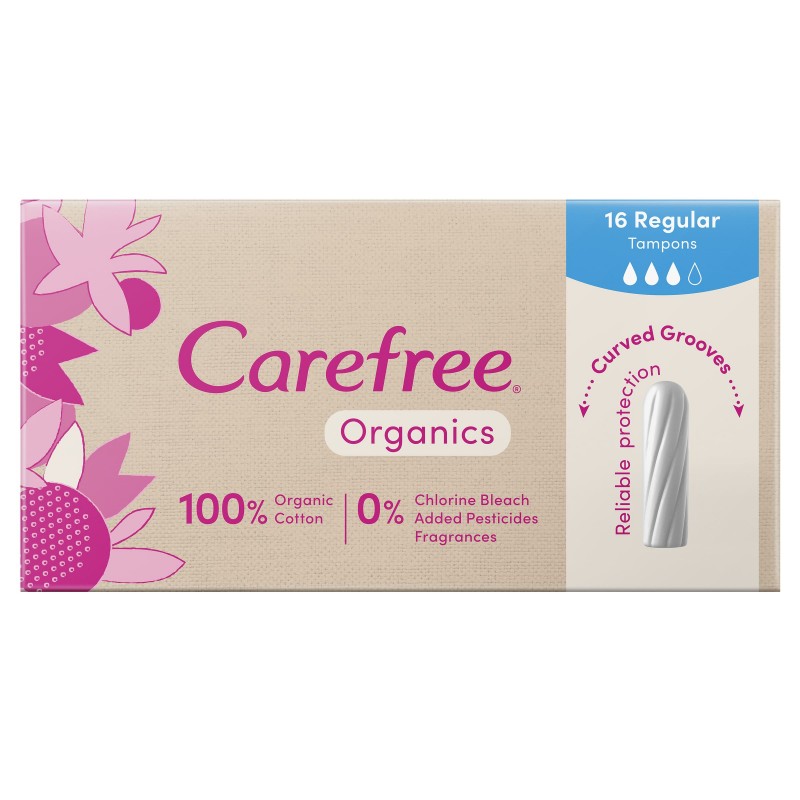 Carefree Tampons Organics REGULAR 16pk
