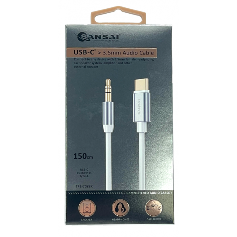 USB-C>3.5mm Audio Cable MALE