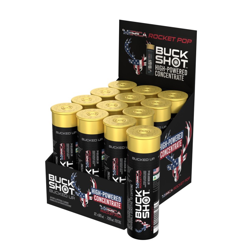 BUCK SHOT High-powered concentrate ROCKET POP 60ml 12pk