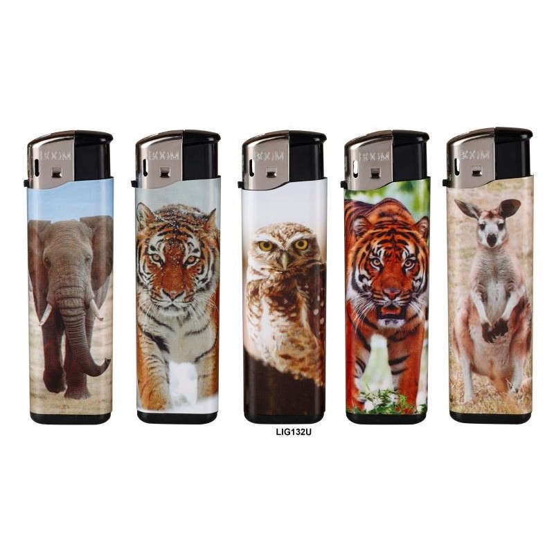 Boom Elec Lighter Animals 50PK