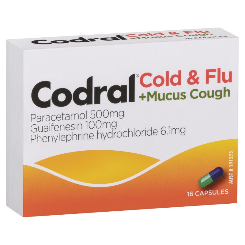 Codral Cold & Flu MUCUS 16caps