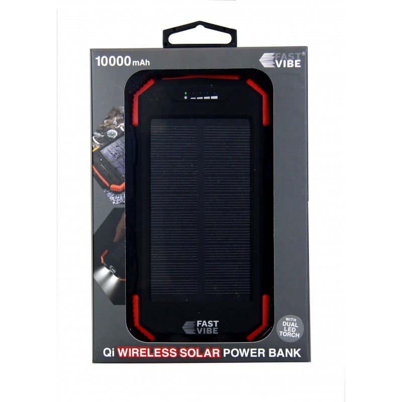 Fast Vibe Wireless Solar power bank 10000mAh 