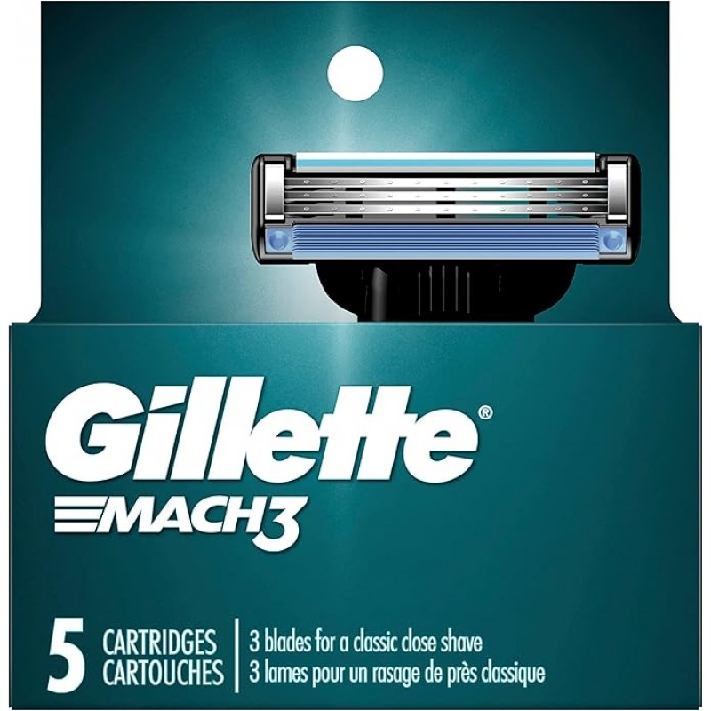 Gillette Mach3+ Replacement Cartridges 5pk