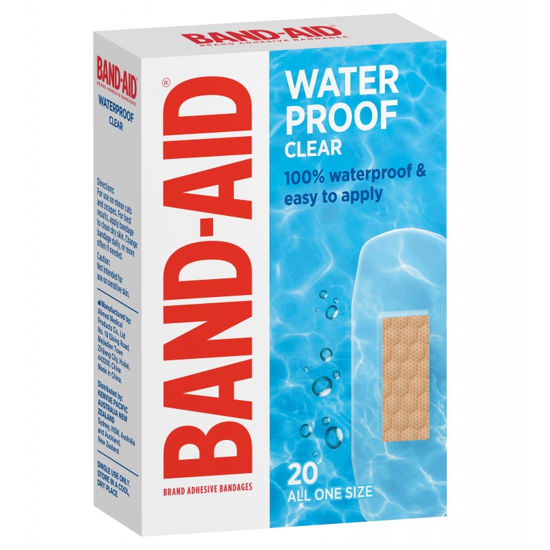 Band-Aid Waterproof CLEAR 20pk