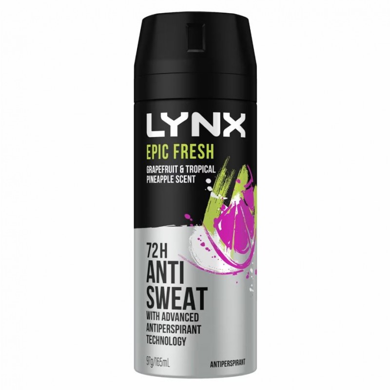 Lynx EPIC FRESH ANTI SWEAT 72HRS 165ml