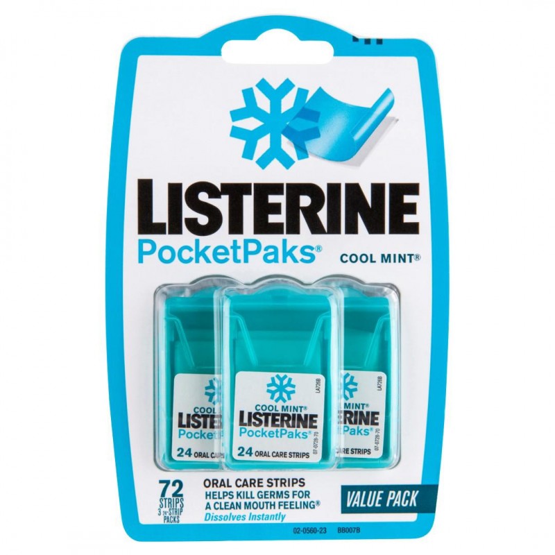 Listerine COOL MINT Pocketpaks 72pk