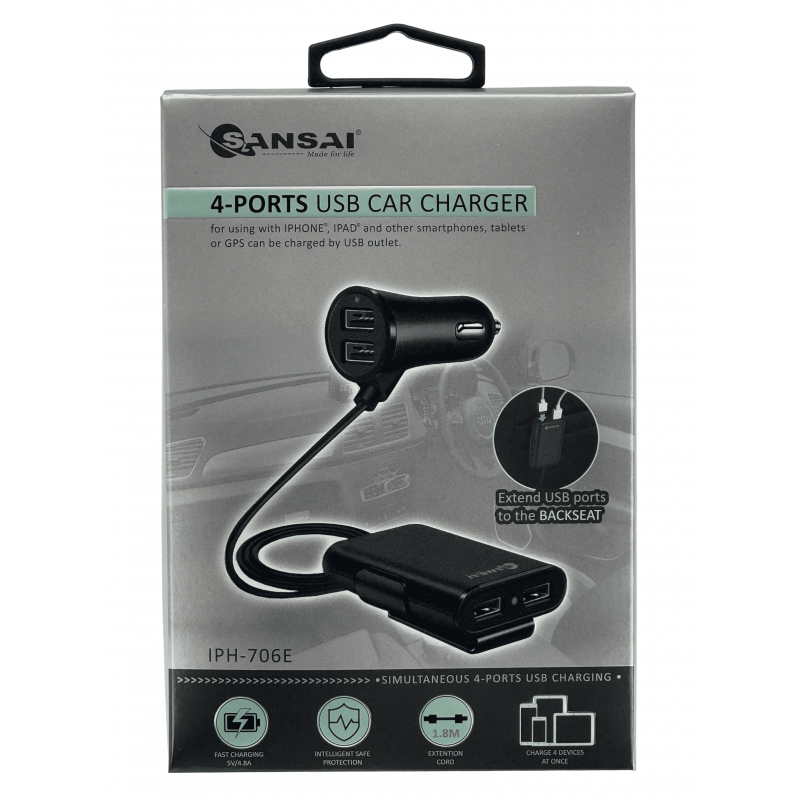 4-Ports USB Car Charger