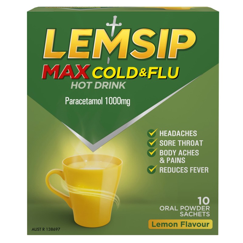 LEMSIP MAX Cold&Flu Lemon 10 Sachets