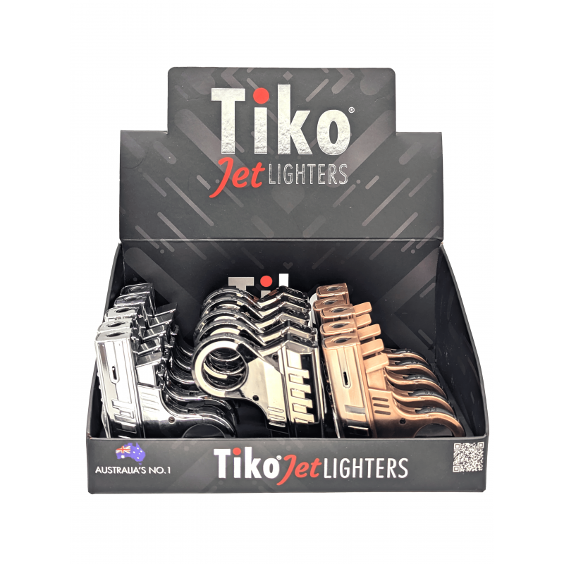 TIKO Lighter TK1035 Jet Metal + Fidget Handle + D Clip