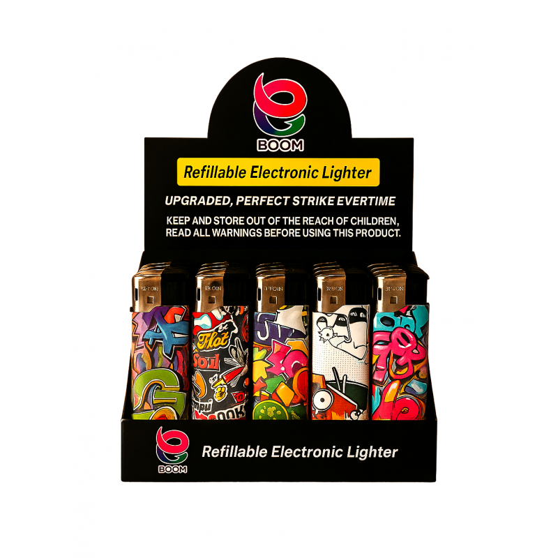 Boom Electric Lighter GRAFFITI 50PK