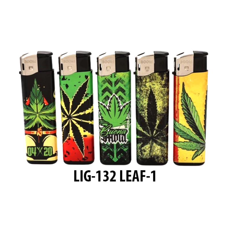 Boom Electric Lighter LEAF-1 50PK