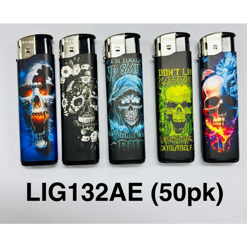 Boom Elec Lighter Skull3 50PK