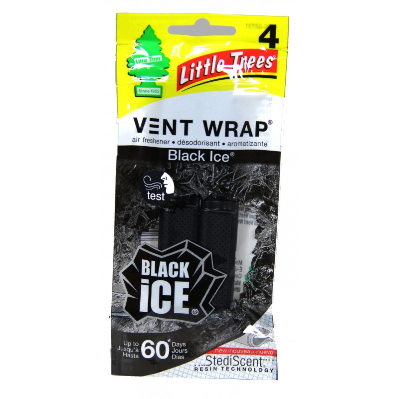 Little Trees Vent WRAP Black ICE 4pk