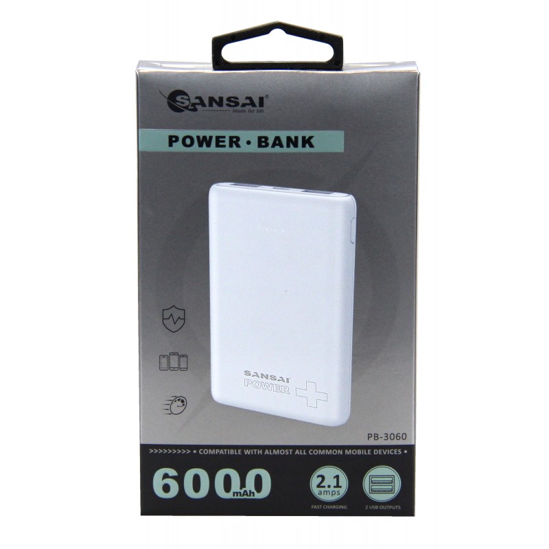 Power Bank 6000mAh 2 USB 2.1A