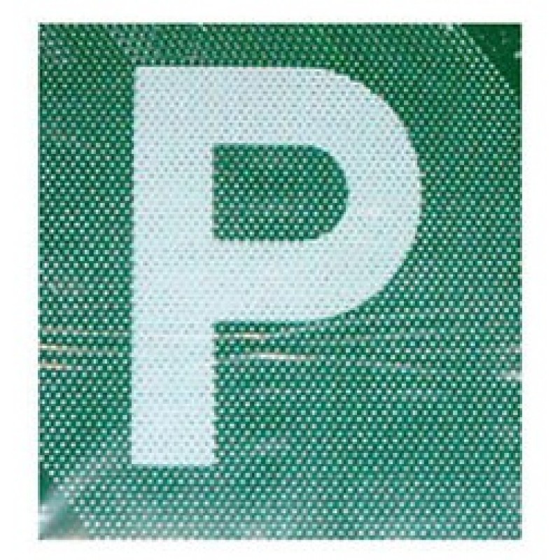 P Plate plastic green