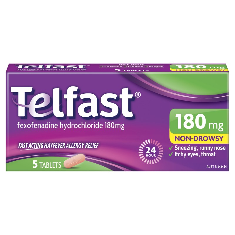 Telfast 180mg 5 Tablets