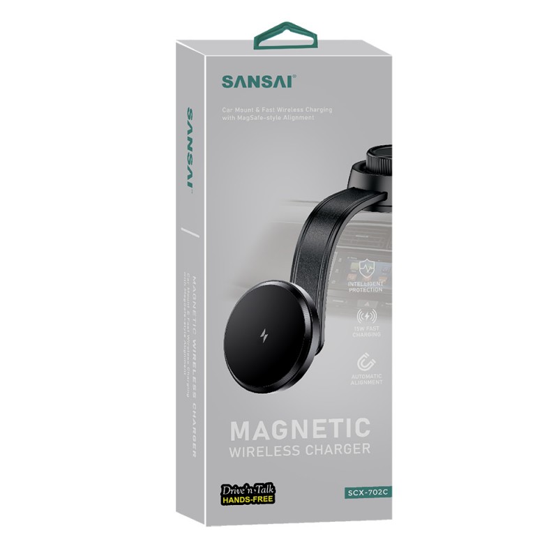 MAGNETIC Wireless Car Charger FLEXIBLE ARM