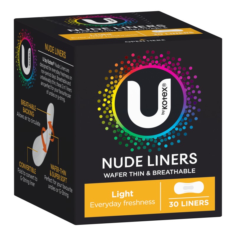 U By Kotex Liners NUDE 30PK