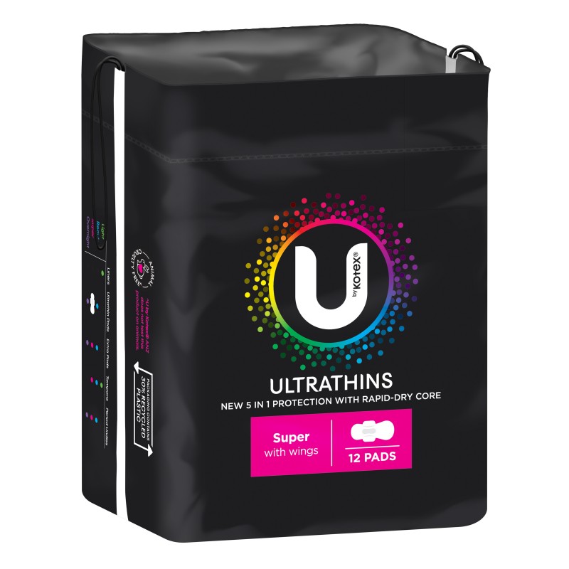 U By Kotex Pads U/T WING SUPER 12PK