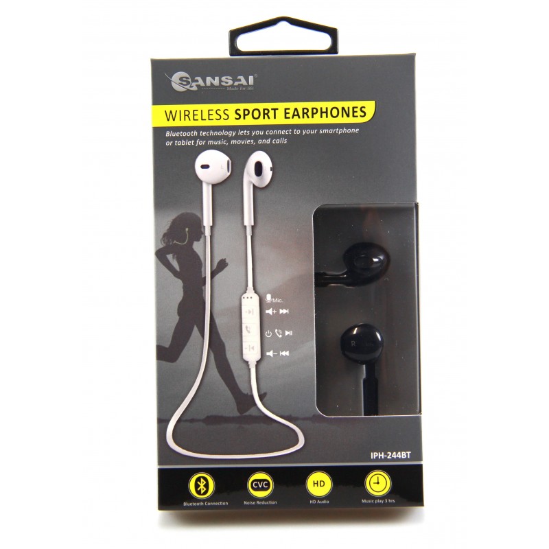 Earphones Bluetooth WIRELESS Sport - Apple style