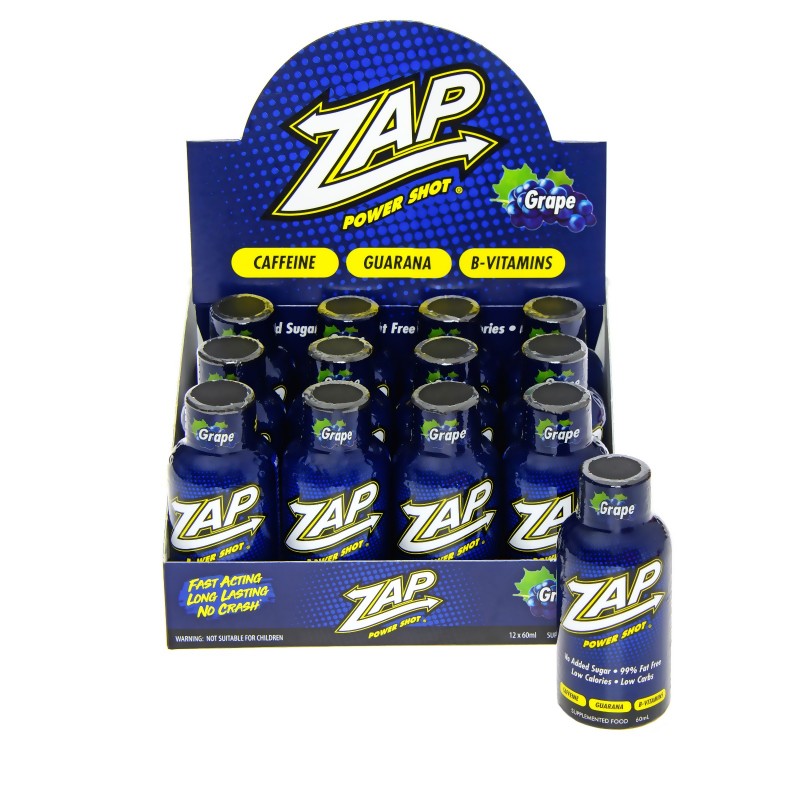 ZAP Power Shot GRAPE 60ml 12pk