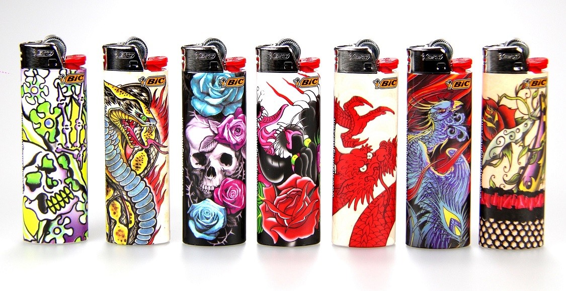 Зажигалка bic с рисунком